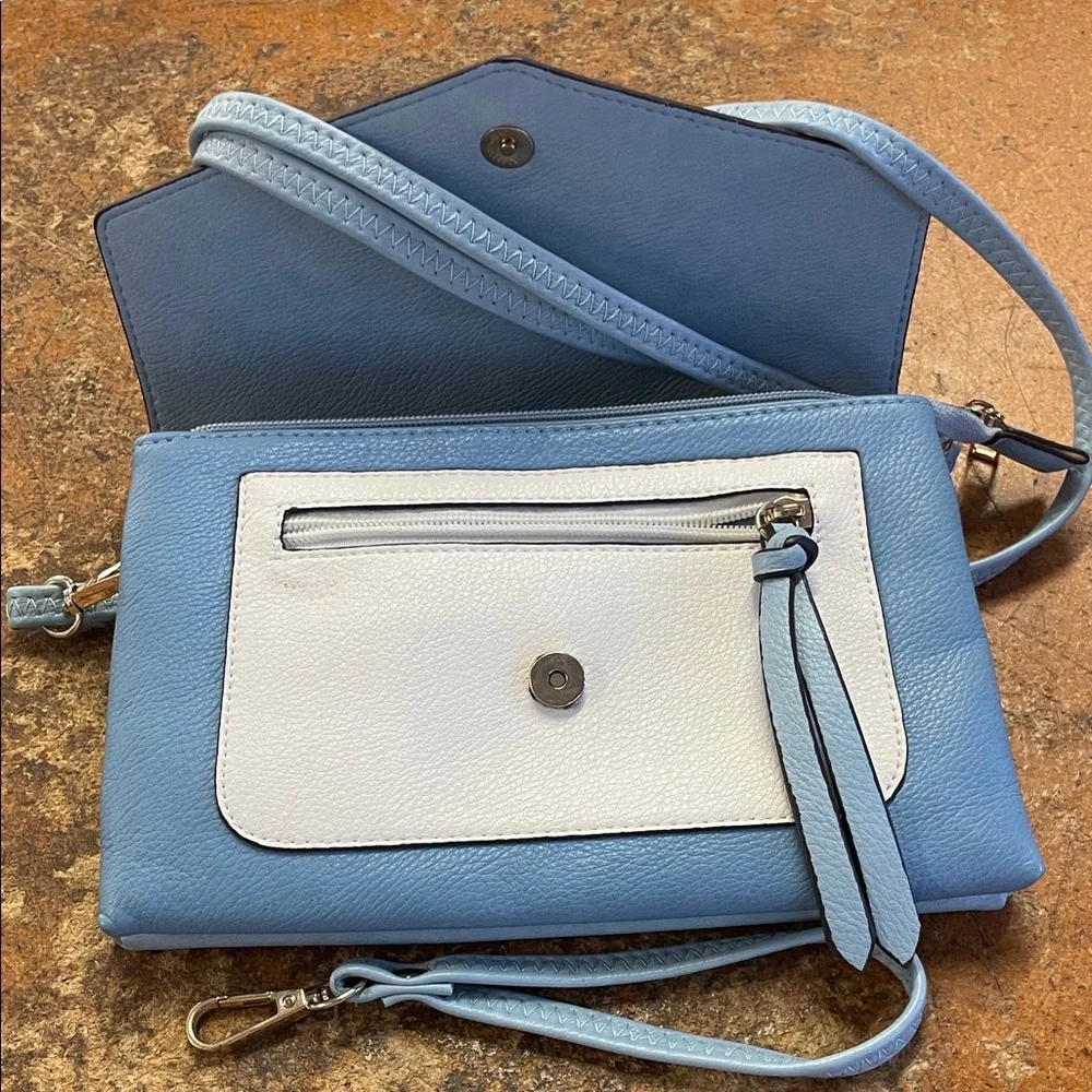 Kate Spade Light Blue and White Crossbody Bag - Picture 3 of 4